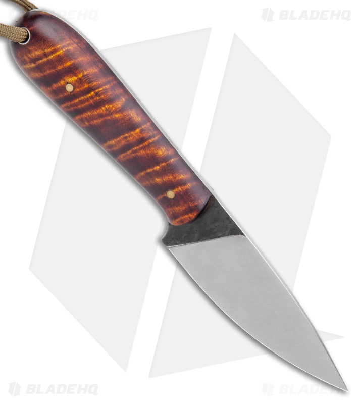 T.M. Hunt Custom Magua Fixed Blade Knife Curly Maple (3.5" Satin)
