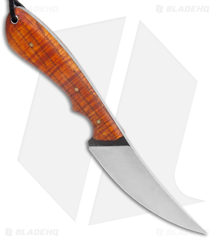 T.M. Hunt Custom Nomad Fixed Blade Knife Curly Oak (4" Satin)