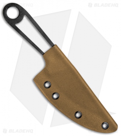 T.M. Hunt Custom Skelemaug Fixed Blade Knife Coyote Brown Kydex (3.75" Black)