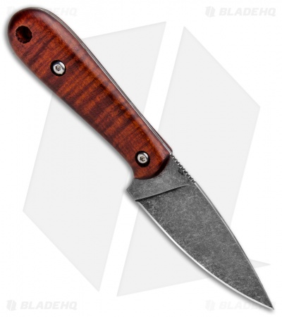 T.M. Hunt Custom Skelemaug Fixed Blade Knife Curly Maple (3.75" Acid)