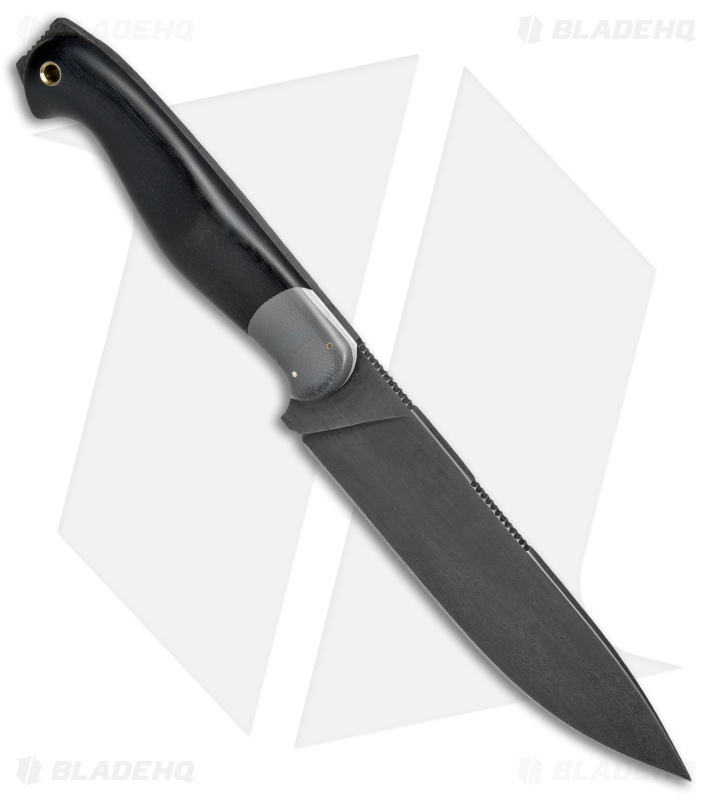 T.M. Hunt Custom Tradewater Fixed Blade Black/Gray G-10 (5.75" Black)