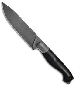 T.M. Hunt Custom Tradewater Fixed Blade Black/Gray G-10 (5.75" Black)