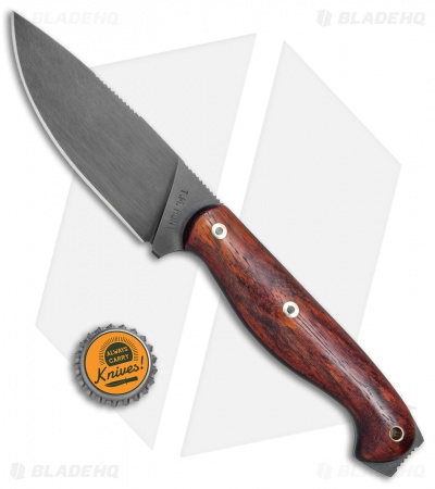 T.M. Hunt Custom Yuma Fixed Blade Knife Padouk Wood (4.25" Black)