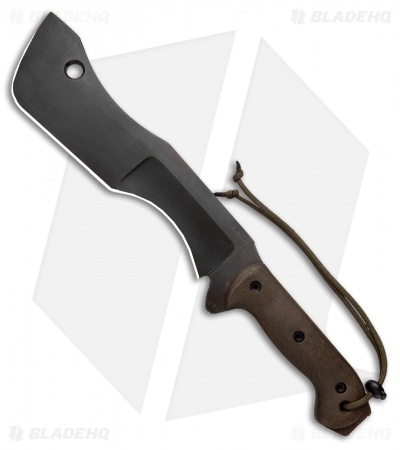 T.M. Hunt Custom M-18 Fixed Blade Knife OD Green Micarta (10" Black)
