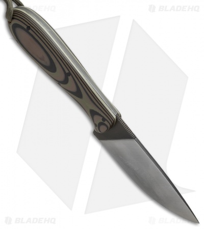 T.M. Hunt Custom Fixed Blade Knife Green Camo G-10 (3.75" Satin)