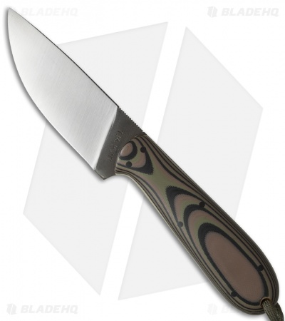 T.M. Hunt Custom Fixed Blade Knife Green Camo G-10 (3.75" Satin)