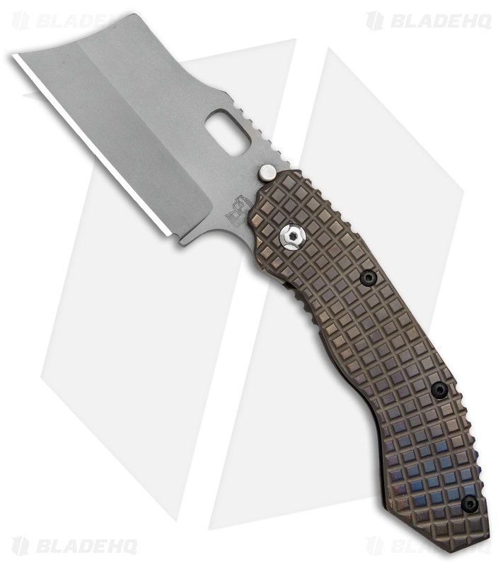 Trouble Blades Custom Debt Collector Cleaver Knife Frag Ti (3.75" SpecWear)