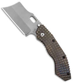 Trouble Blades Custom Debt Collector Cleaver Knife Frag Ti (3.75" SpecWear)