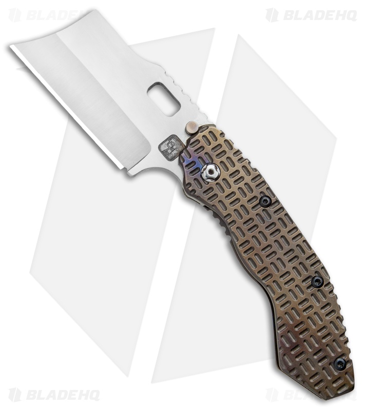 Trouble Blades Custom Debt Collector Knife Tron Ti (3.75" CruWear Satin)