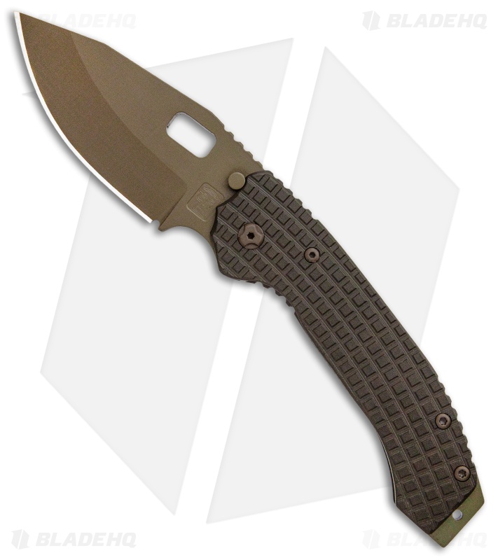 Trouble Blades Custom Full Size Mofo Knife Frag Dark GreenTi (3.75" Light Green)