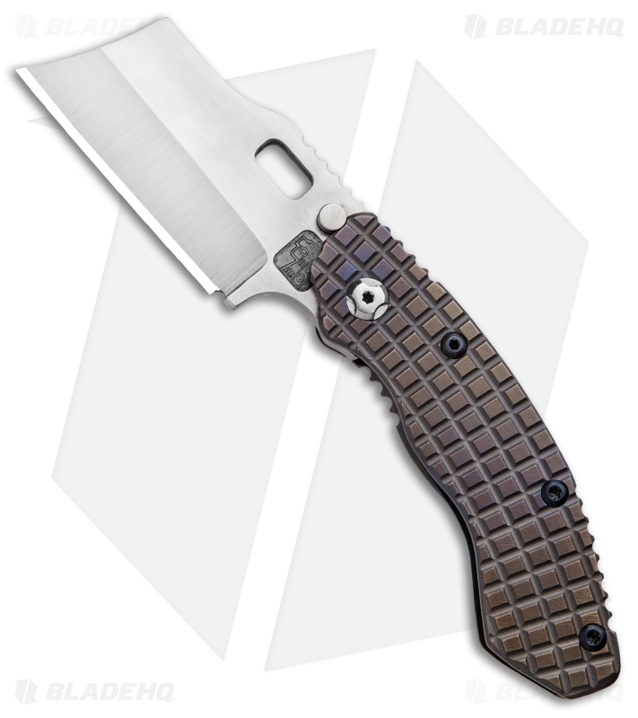 Trouble Blades Custom Lil Debt Collector Cleaver Knife Frag Ti (3" Satin CPM D2)