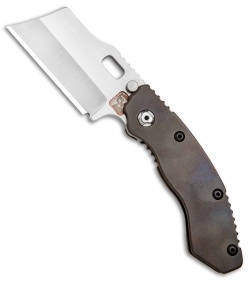 Trouble Blades Custom Lil Debt Collector Cleaver Knife Ti (3" Satin CPM-3V)