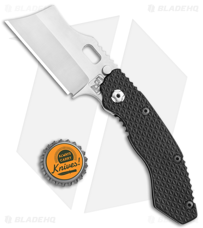 Trouble Blades Custom Lil Debt Collector Knife Black Ti. Textured (3.00" Satin)