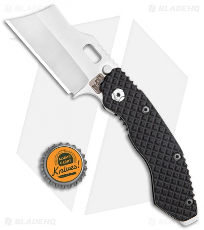 Trouble Blades Custom Lil Debt Collector Frame Lock Knife Black Ti. (3.00")