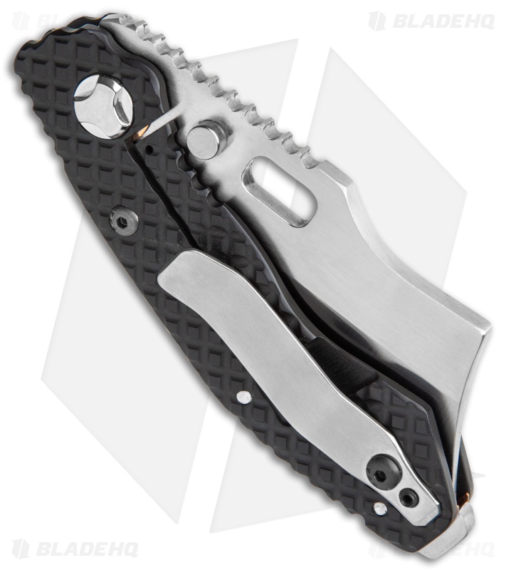 Trouble Blades Custom Lil Debt Collector Frame Lock Knife Black Ti. (3.00")