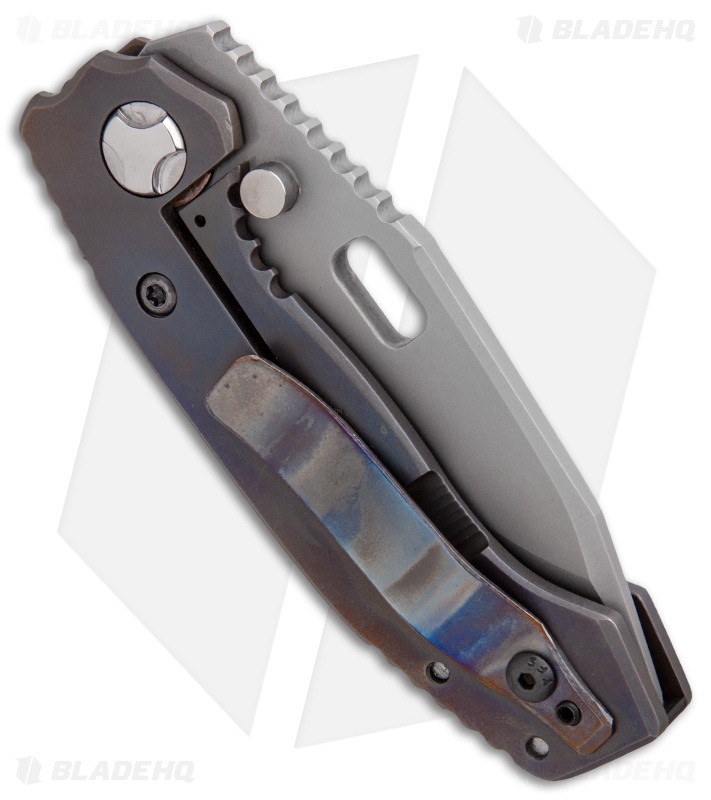 Trouble Blades Custom Mini Mofo Knife Frag Flame Titanium (3.25" Bead Blast)