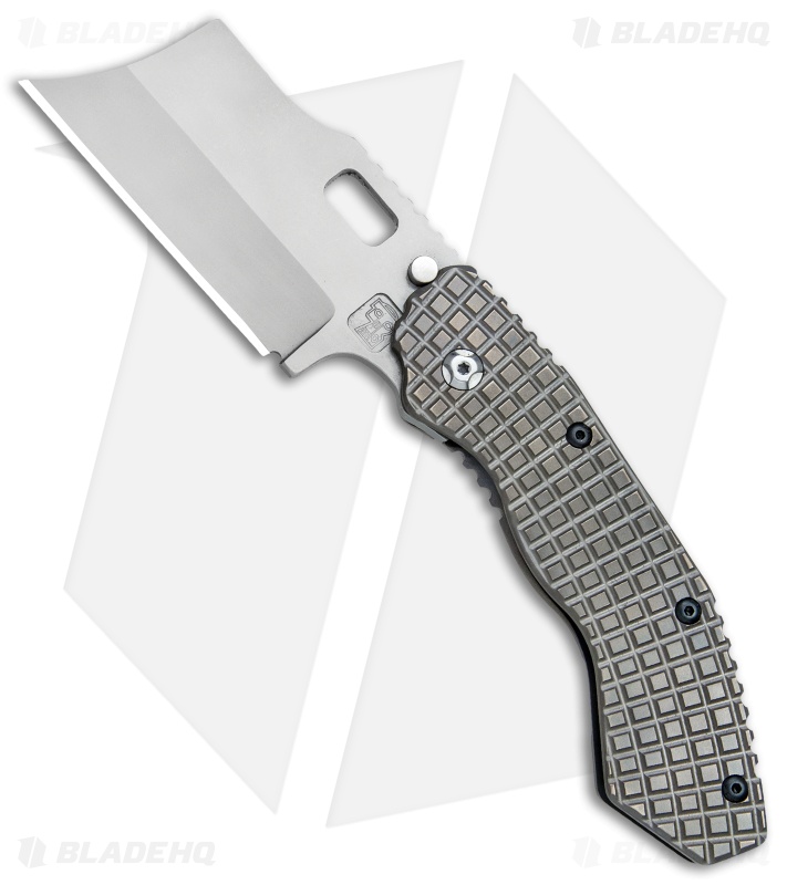 Trouble Blades Custom Debt Collector L Knife Frag Ti #001 (3.75" CruWear)