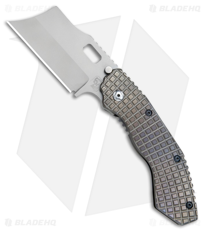 Trouble Blades Custom Debt Collector L Knife Frag Ti #023 (3.75" CruWear)