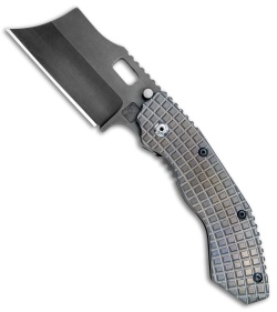 Trouble Blades Custom Debt Collector L Knife Frag Ti #006 (3.75" CruWear Black)