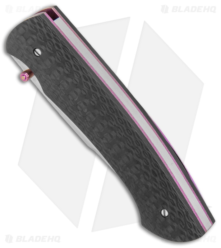 Tuch Knives Sparrowhawk D/A Automatic Knife Carbon Fiber/Purple (2.8" Mirror)