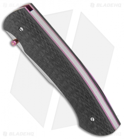 Tuch Knives Sparrowhawk D/A Automatic Knife Carbon Fiber/Purple (2.8" Mirror)