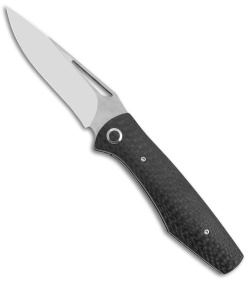 Tuch Umqua Liner Lock Dual Action Auto Knife Carbon Fiber (3.5" Mirror)