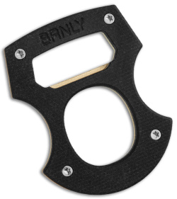 BRNLY Baldy Contra Cypop Bottle Opener Black Micarta/Brass Exclusive