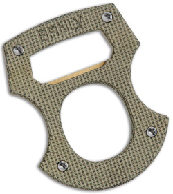 BRNLY Baldy Contra Cypop Bottle Opener OD Green Micarta/Brass Exclusive