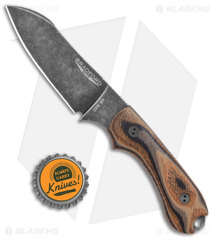 Bradford Guardian3 Sheepsfoot Fixed Blade Knife G-Wood (3.5" Nimbus M4)