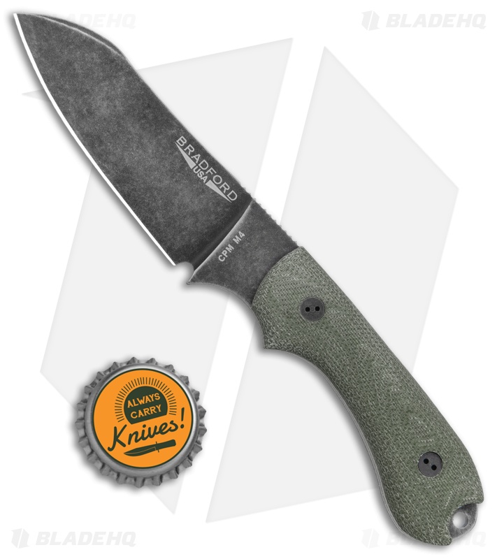 Bradford Knives Guardian3 - Fixed Blade Knife | Nimbus M4/Green