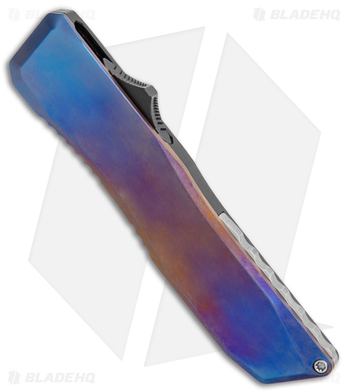 EOS Harpoon OTF Auto Tanto Knife Flamed Titanium/Black (3.75" Two-Tone)