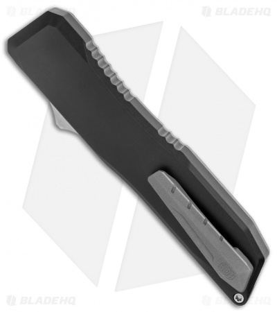EOS Harpoon OTF Auto Tanto Knife Gray Ti./Black Al. (3.75" Two-Tone)