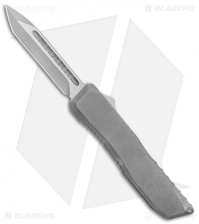 EOS Harpoon OTF Auto Tanto Knife Gray Ti./Black Al. (3.75" Two-Tone)