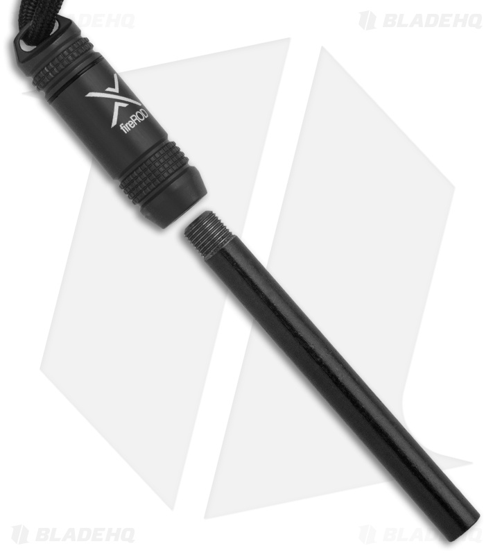 Exotac fireROD Fire Starter Ferro Rod w/ Storage Capsule (Black)