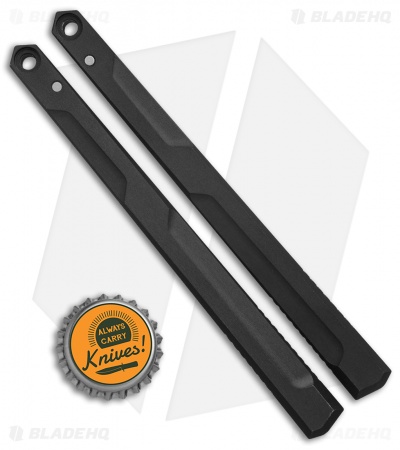 Flytanium v1.5 Channel Aluminum Handles for Kershaw Lucha Balisong - Black