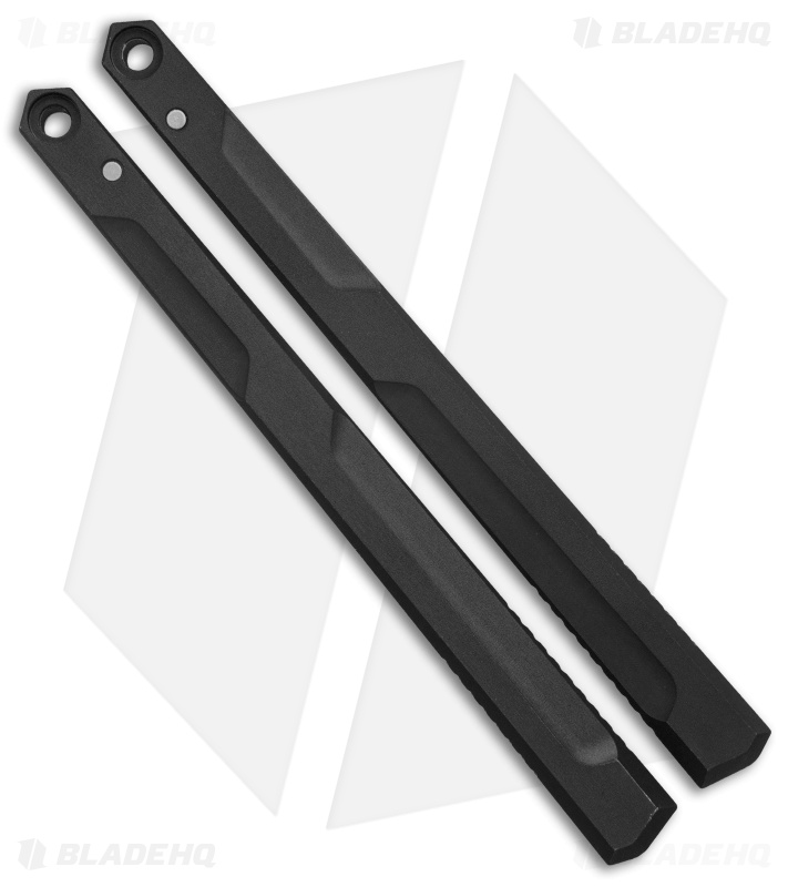 Flytanium v1.5 Channel Aluminum Handles for Kershaw Lucha Balisong - Black