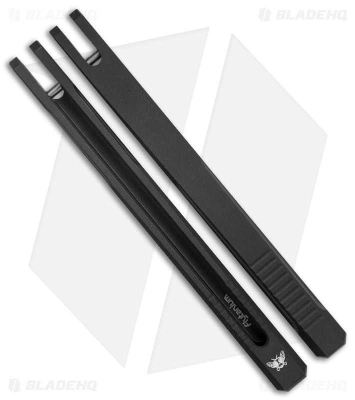 Flytanium v1.5 Channel Aluminum Handles for Kershaw Lucha Balisong - Black