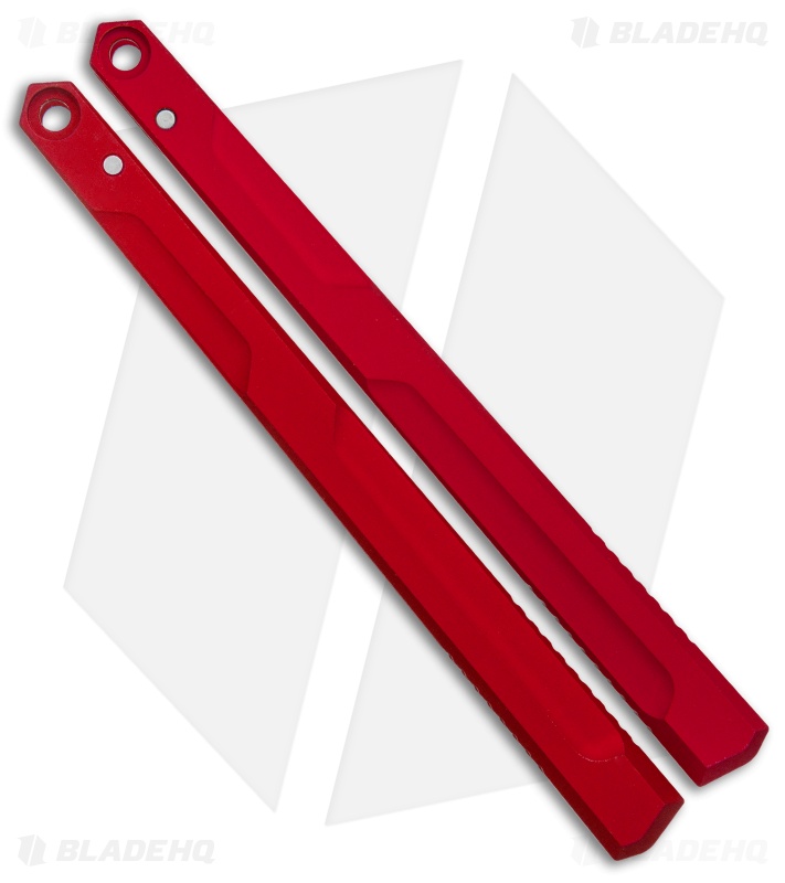 Flytanium v1.5 Channel Aluminum Handles for Kershaw Lucha Balisong - Red