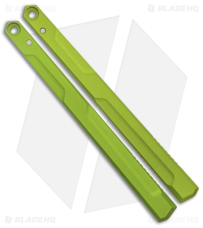 Flytanium v1.5 Channel Aluminum Handles for Kershaw Lucha Balisong - Green