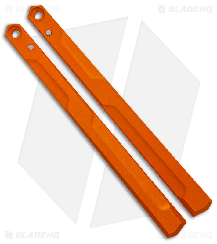 Flytanium v1.5 Channel Aluminum Handles for Kershaw Lucha Balisong - Orange