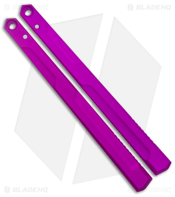 Flytanium v1.5 Channel Aluminum Handles for Kershaw Lucha Balisong - Purple
