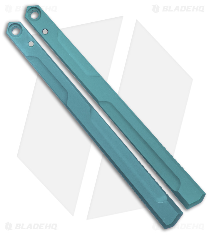 Flytanium v1.5 Channel Alum. Handles for Kershaw Lucha Balisong - Riptide Teal