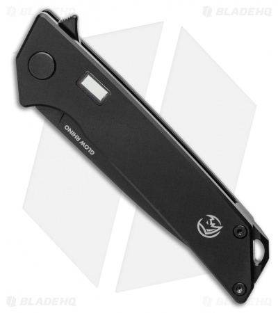 Glow Rhino Reactor Frame Lock Knife Black Titanium w/ Tritium (2.75" Black) 