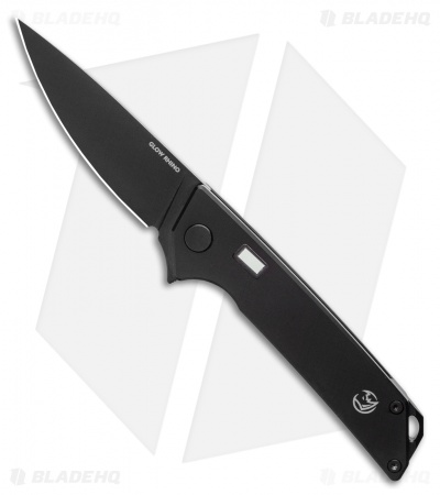 Glow Rhino Reactor Frame Lock Knife Black Titanium w/ Tritium (2.75" Black) 