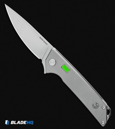 Glow Rhino Reactor Frame Lock Knife Titanium w/ Tritium (2.75" Satin) 