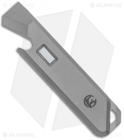Glow Rhino Titanium Prybar Blue Tritium Glow (3" Gray)