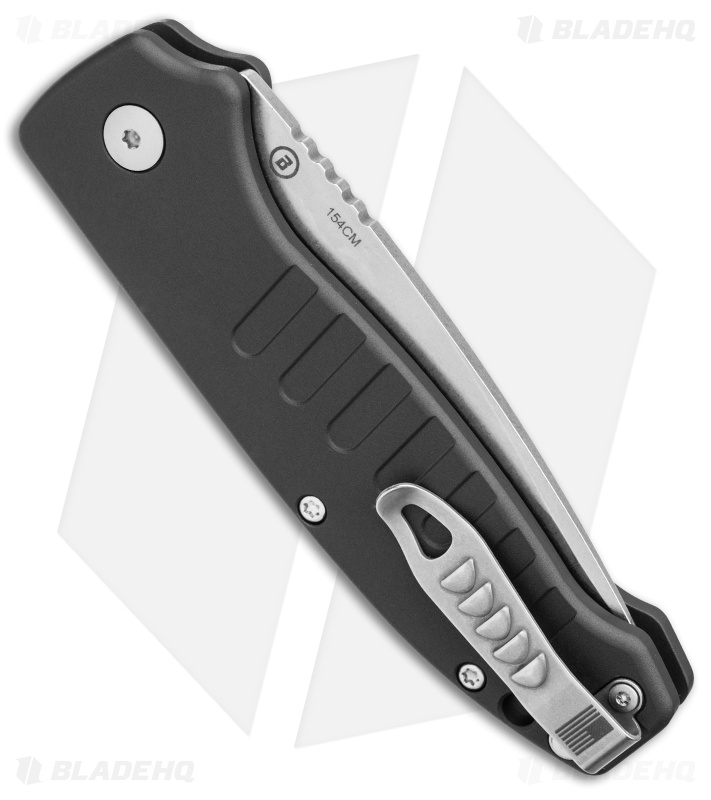 Hogue Ballista Drop Point Automatic Knife Matte Black (3.5" Tumbled) 64136