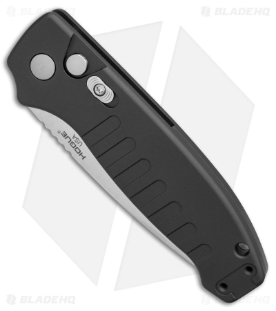 Hogue Ballista Drop Point Automatic Knife Matte Black (3.5" Tumbled) 64136