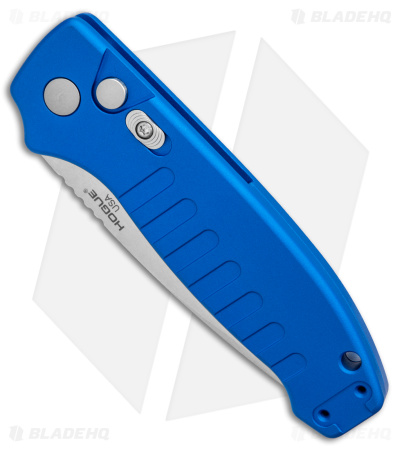 Hogue Ballista Drop Point Automatic Knife Matte Blue (3.5" Tumbled) 64133