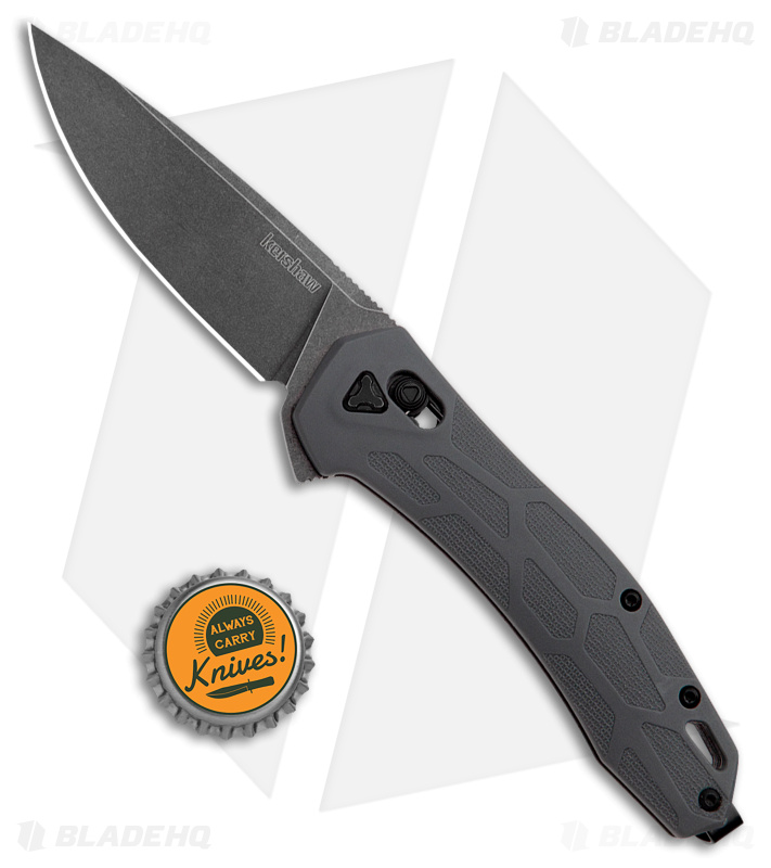 Kershaw Covalent DuraLock Knife Gray GFN (3.5" Black Stonewash D2) 2042